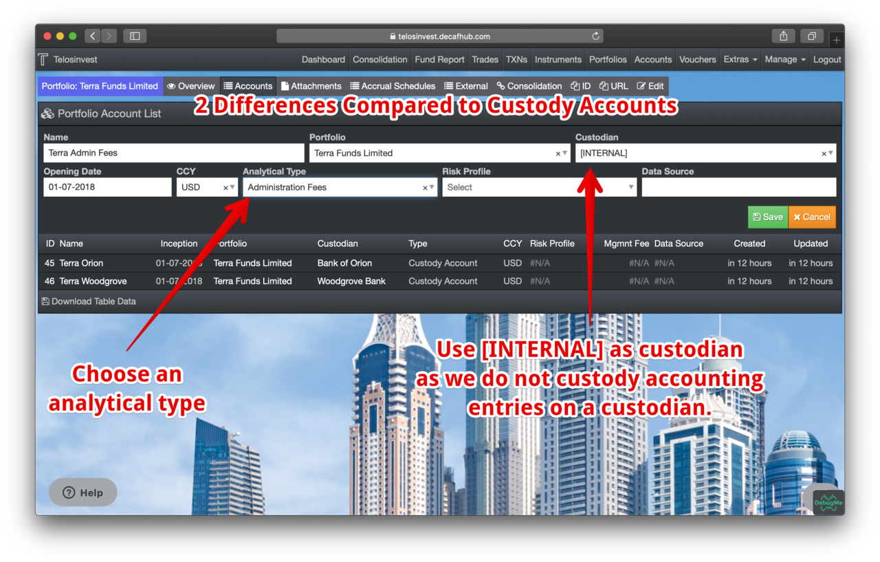 Analytical Account Creation