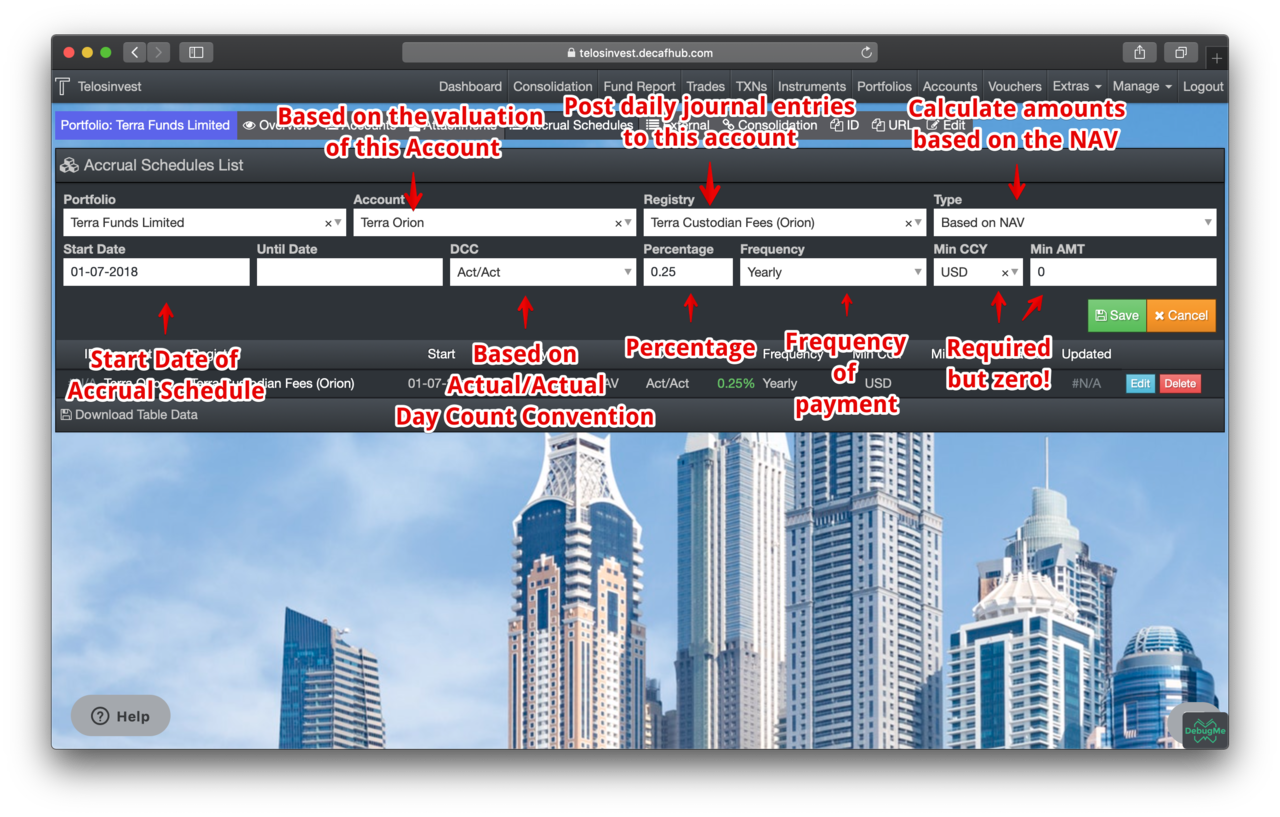 Accrual Schedules 1